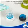MR.SIGA Brosse à Vaisselle avec Distributeur de Liquide, Brosse Cuisine pour Laver Vaisselle Casserole Évier