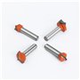 WSOOX Lot de 4 Fraises à Point Rainuré - Diamètre de la Tige 8 mm, Embouts de Fraisage Arrondis pour Bois, Outil de Travail du B