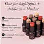 3 pièces Bâtons de contour en crème Kit de Maquillage Highlighter Stick&Blush Stick&Bronzer Stick Long Lasting Smooth Natural Fa