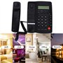 BVDHASDBT Téléphone fixe pour identification de l'appelant - Son clair - Assistance audio - Pour hôtels, clubs, maisons, bureaux