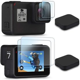 FitStill Lot de 6 protections d'écran en verre trempé ultra transparent pour GoPro Hero 7 / Hero 5 / Hero 6 / Hero HD (2018)