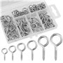 Lot de 100 crochets de plafond en métal plaqué nickel à visser (argent)