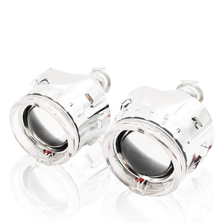 Angel Eyes Style de voiture LED Lumières de course Angel Yeux Hid BI Xenon Lentilles de projecteur for phares H4 H7 Lentille de
