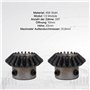 CNBTR Lot de 2 roues dentées biseautées en acier 45 1,5 Modulus Argenté Diamètre du trou 10 mm 20 dents