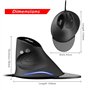Souris Verticale Optique USB pour PC