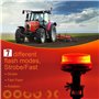 12V-24V Jaune LED Avertissement et 7 Modes d'Eclairage pour chariot élévateur de véhicule Tracteur d