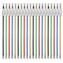 CKANDAY 20pcs en nylon coloré enduit de fil d'acier inoxydable porte-clés