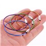 CKANDAY 20pcs en nylon coloré enduit de fil d'acier inoxydable porte-clés, 2mm 4 pouces anneau principal boucles pour accrocher 