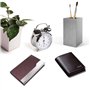 CKANDAY 3 Paquet Porte-Cartes de Visite Professionnelles, étui de Protection Multi-Poches en Soie de Luxe en Cuir PU avec Fermet