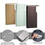 CKANDAY 3 Paquet Porte-Cartes de Visite Professionnelles, étui de Protection Multi-Poches en Soie de Luxe en Cuir PU avec Fermet