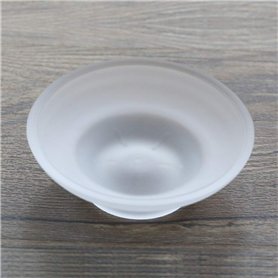 S-TROUBLE Porte-Savon Rond en Verre Boîte de Rangement Accessoires de Support Clair pour Douche Salle de Bain Hôtel