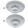 S-TROUBLE Porte-Savon Rond en Verre Boîte de Rangement Accessoires de Support Clair pour Douche Salle de Bain Hôtel