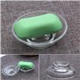 S-TROUBLE Porte-Savon Rond en Verre Boîte de Rangement Accessoires de Support Clair pour Douche Salle de Bain Hôtel