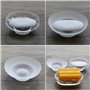 S-TROUBLE Porte-Savon Rond en Verre Boîte de Rangement Accessoires de Support Clair pour Douche Salle de Bain Hôtel