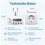HBN Minuterie numérique hebdomadaire - Prise murale - Écran LCD - Minuterie programmable - 8 programmes de commutation configura