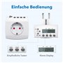 HBN Minuterie numérique hebdomadaire - Prise murale - Écran LCD - Minuterie programmable - 8 programmes de commutation configura