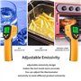 BSIDE H1 Thermomètre infrarouge Numérique Sans Contact Pistolet de Température Laser -58℉-1022℉ (-50℃-550℃) Émissivité Réglable 