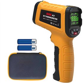 BSIDE H3 Thermomètre Numérique Industriel -58℉~2552℉(-50℃~1400℃) Thermometre Infrarouge Professionnel 50:1 avec Alarme LCD Coule