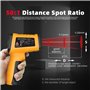 BSIDE H3 Thermomètre Numérique Industriel -58℉~2552℉(-50℃~1400℃) Thermometre Infrarouge Professionnel 50:1 avec Alarme LCD Coule