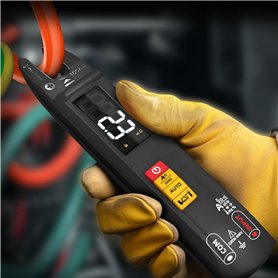 MAXRIENY Multimètre Numérique Intelligent avec Pince Ampèremétrique Ouverte AC DC 6000 Comptes Mini Testeur de Poche Rechargeabl