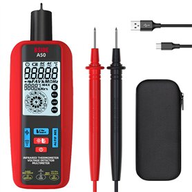 BSIDE A50 Multimètre numérique rechargeable avec thermomètre infrarouge 6000 comptes