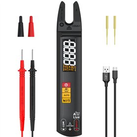 BSIDE U0 Multimètre Numérique Pince Ampèremétrique Ouverte Entièrement Automatique pour AC DC Courant Tension Résistance et Cont