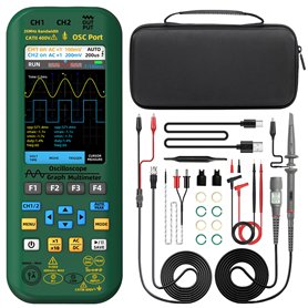 BSIDE O7 Oscilloscope Numérique Portable 2 Canaux avec Multimètre TRMS Générateur de Signal Grand Écran 3