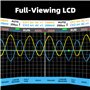 BSIDE O7 Oscilloscope Numérique Portable 2 Canaux avec Multimètre TRMS Générateur de Signal Grand Écran 3,98 Pouces 25MHz 208MSa