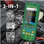 BSIDE O7 Oscilloscope Numérique Portable 2 Canaux avec Multimètre TRMS Générateur de Signal Grand Écran 3,98 Pouces 25MHz 208MSa