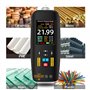 BSIDE Jauge d'épaisseur à ultrasons rechargeable de 1 à 300 mm avec écran LCD couleur 7,1 cm d'épaisseur des métaux avec sonde p