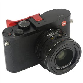 Haoge THB-LR Sabot en métal pour appareil photo Leica Q Q-P QP Typ116 Typ 116 Typ 116 Rouge