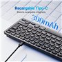 iClever DK02 Teclado Bluetooth para Mac - Compatible Teclado Apple Inalámbrico para Mac iOS PC Android - Cambia Entre 3 disposit