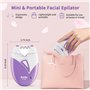 Épilateur Visage,Epilateur Visage pour Femme, 2 Vitesses D'épilation du Visage,Épilateur électrique Sans fil pour Épilateur Visa