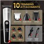 PRITECH Tondeuses à Cheveux pour Hommes, Tondeuse à Nez, Micro Rasoirs 3 en 1 Kit de Soins pour Hommes sans Fil et Rechargeable,