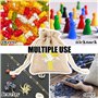 BETESSIN 24pcs Sachet Dragée Jute Pochette Communion Baptême 8x10cm Toile Chanvre Confirmation Sac Poche Bijoux Bonbon Chocolat 