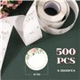 BETESSIN 500pcs 4cm Autocollants Rond Guirlande Etiquette Stickers Adhésive Créatifs pour DIY Carte Faveur Mariage Emballage Cad