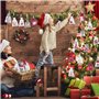 24 Sachets Calendrier de l'Avent Noël 2022 avec Pinces Clips Bois et Cordon Jute Cadeaux Sac à Suspendre Compte à Rebours Décora