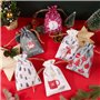 24 Sachets Calendrier de l'Avent Noël 2022 avec Pinces Clips Bois et Cordon Jute Cadeaux Sac à Suspendre Compte à Rebours Décora