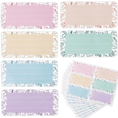 60PCS Étiquettes Autocollantes Étiquettes Adhésives Multicolores Accessoire pour Note Écriture Scolaire École Cahier Livre Boîte
