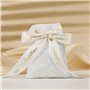 BETESSIN 2CMx22M Rouleau Ruban de Satin Blanc pour Décoration Baptême Emballage Cadeau Bougies Bouquet Bricolage