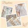 BETESSIN 2CMx22M Rouleau Ruban de Satin Blanc pour Décoration Baptême Emballage Cadeau Bougies Bouquet Bricolage