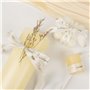 BETESSIN 2CMx22M Rouleau Ruban de Satin Blanc pour Décoration Baptême Emballage Cadeau Bougies Bouquet Bricolage