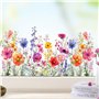 BETESSIN 3 Feuilles Stickers Électrostatique Printemps Autocollants Motif Fleurs Décoration Intérieure pour Fenêtre Vitre Porte
