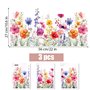 BETESSIN 3 Feuilles Stickers Électrostatique Printemps Autocollants Motif Fleurs Décoration Intérieure pour Fenêtre Vitre Porte