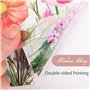 BETESSIN 3 Feuilles Stickers Électrostatique Printemps Autocollants Motif Fleurs Décoration Intérieure pour Fenêtre Vitre Porte
