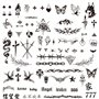 BETESSIN 3Pcs Tatouages Éphémères Faux Tatouage Tatouages Temporaire Tatoo 19