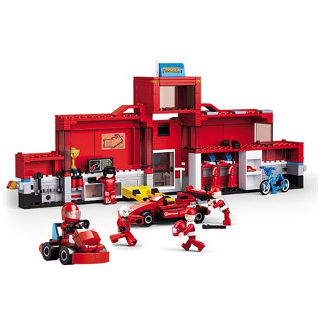 Sluban Racing Car Pit Stop Station Multicolore