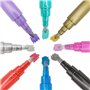CNYMANY 8 pièces Marqueurs pour Verres à Vin, Effaçable Lavable Marqueur Name It Stylos pour Verrerie Fenêtre - 8 couleurs