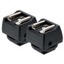 JJC Griffe pour Flash avec Prises de Synchronisation PC et Port Mini Phono 3