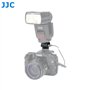 JJC Griffe pour Flash avec Prises de Synchronisation PC et Port Mini Phono 3,5 mm - Support pour Appareils Photo Reflex Numériqu